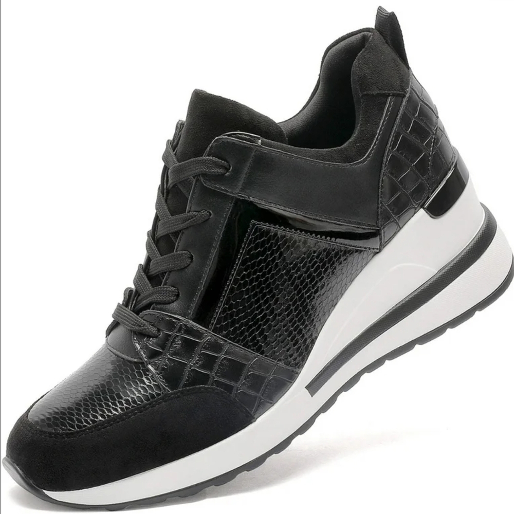 ((Brand New))Yolanda Zula Wedge Sneakers for Women - Non-Slip 8.5